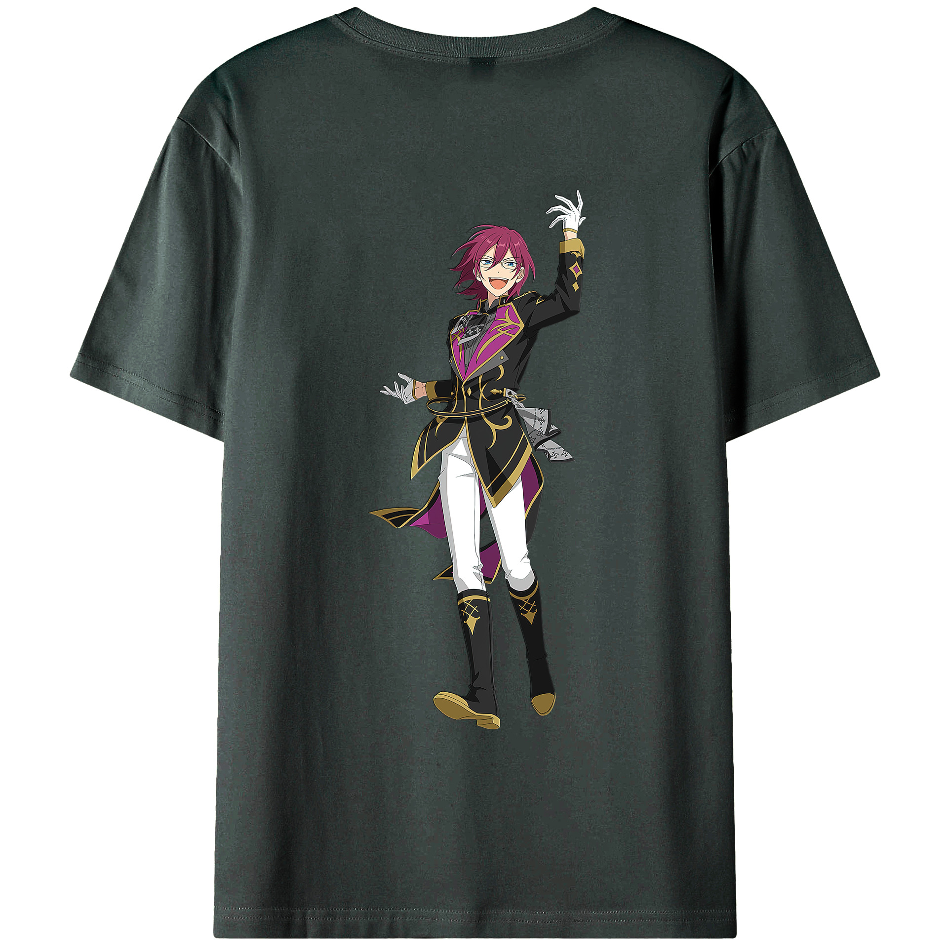 （画像用） あんさんぶるスターズ! Ensemble Stars 綿100％ メンズ半袖Tシャツ（バックプリント） 通気性